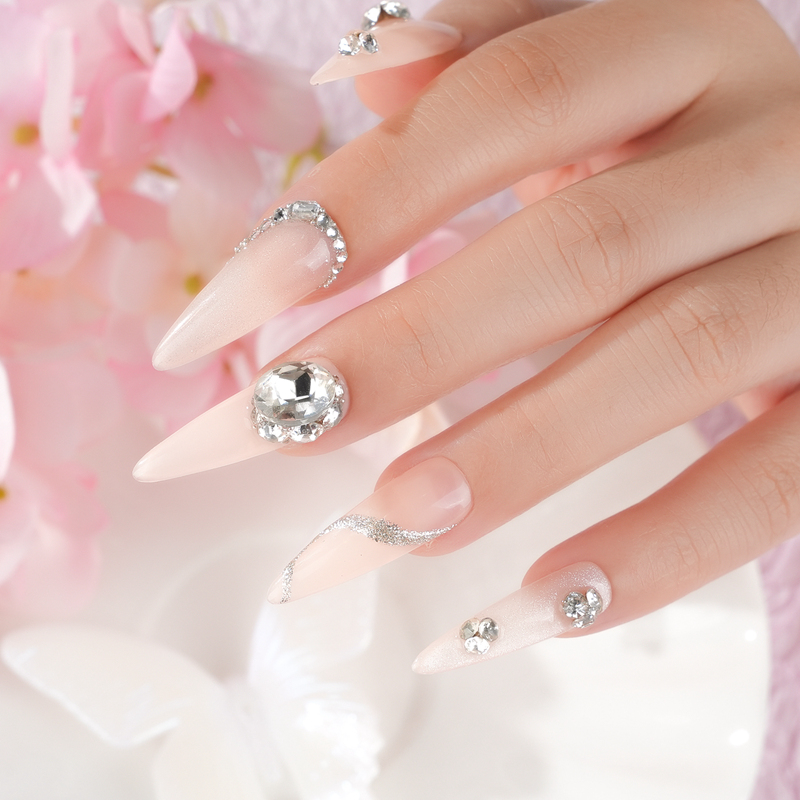 Shimmery Transparent Jelly Gel for Romantic Bling Nail Art